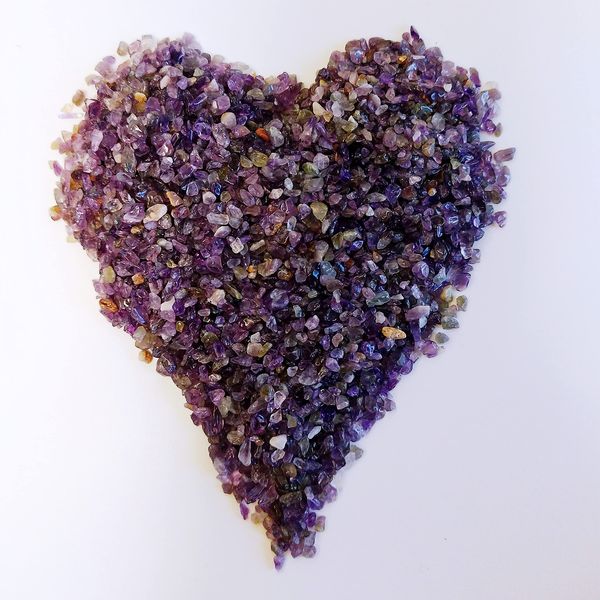 Zen&Tao Natural Amethyst Crystal Gemstone Semi-precious Stone Chips/Mini Tumblestones, Various Sizes and Weight, Decorative Stones (3-5mm 100g)