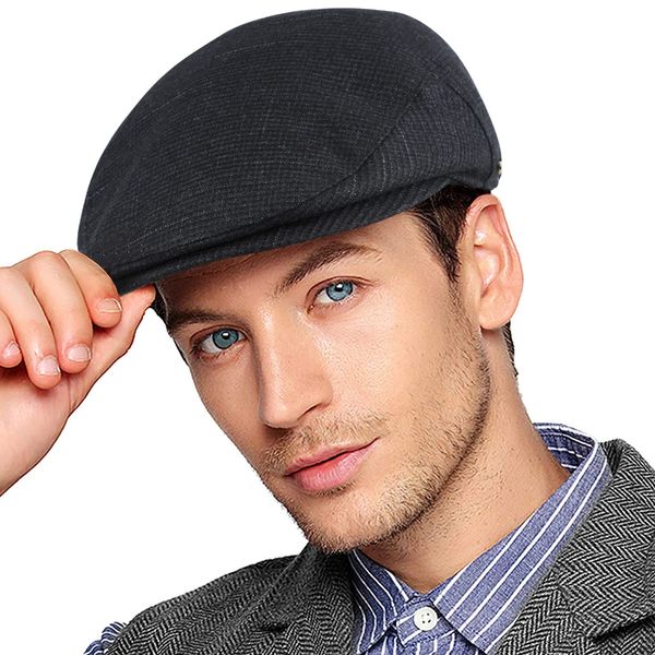 Wantonfy Schirmmütze Herren Schiebermütze Schirmmütze Barett Cap Gatsby Schirmmütze Newsboy Flat Cap Baskenmütze 1920 Stil Gatsby Kostüm Accessoires