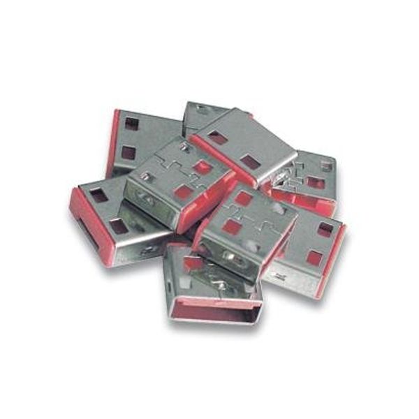 Lindy 10 Stück Vorhängeschloss USB, 10-teilig, Farbe rot