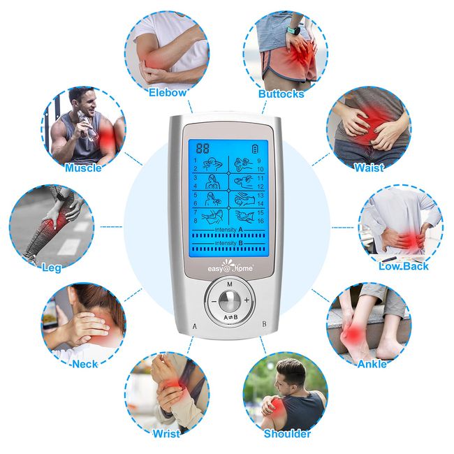 easy@Home TENS Electronic Pulse Stimulator Muscle Massager Unit