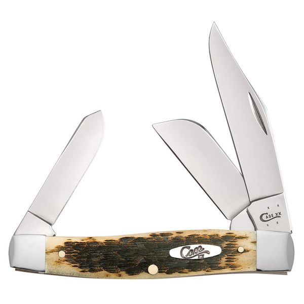 Case Large Amber Bone CV Stockman Pocket Knife