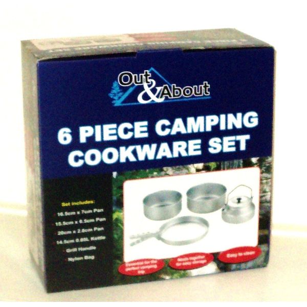 Out & About 6 Piece Camping Cookware Set