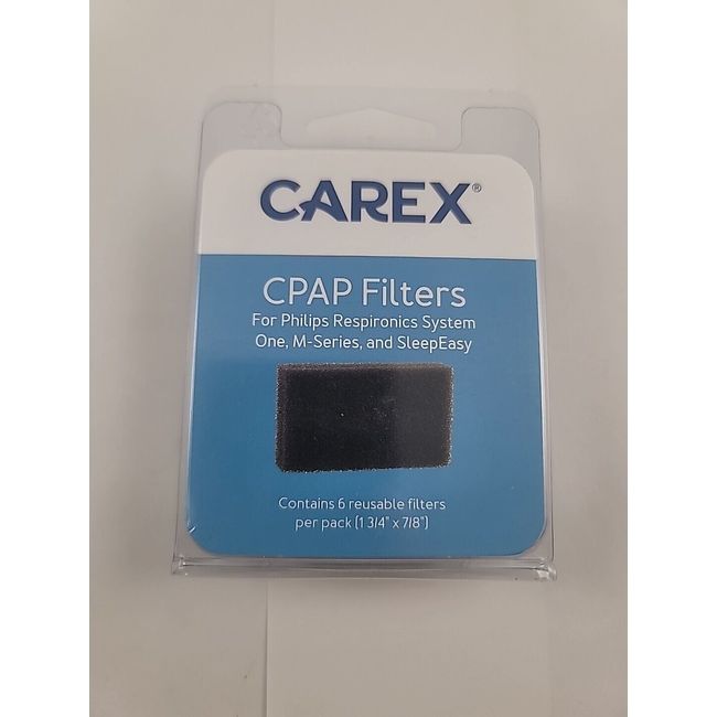 Carex CPAP  Reusable Filters 1.75" X .875" #C12200 for Philips 6 Pack New