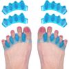 4 espaciadores de gel para dedos para mujer.