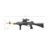 250 FPS Airsoft Spring Powered Rifle (Color: Black)