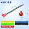 XINYIELE 16MM Latching 12V Push Button Switch On Off,Waterproof with LED Light Power Button Switch for car，0.63" Mounting Hole with Wire Socket Plug Self-Locking(Ring White LED/Black Shell)