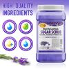 SPA REDI – Sugar Body Scrub, Lavender and Wildflower, 128 Oz Exfoliating, Moisturizing, Hydrating and Nourishing, Glow, Polish, Smooth and Fresh Skin - Body Exfoliator