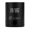 Capri Tools 11/16 in. Shallow Impact Socket, 3/8-Inch Drive, 12-Point, SAE