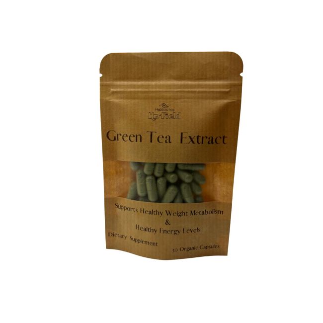 Green Tea Extract 100% Organic Capsules 500 mg Quantity 30