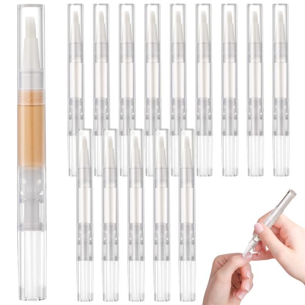 Twist Pen Container, Nail Oil Pen Container, 0.1 fl oz (3 ml), 21 Pieces, Makeup Container, Transparent, Rotating Twist Brush, Pen Type, Refill Container, Twist Pen, Lip, Oil Tube, Nail Brush Pen, Travel Accessory, Refill Container