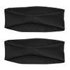 BANDERN Hair Bands for Men &amp; Women 2 Pieces - Nylon &amp; Spandex Material Hair Bands - Moisture Wicking Material, Sweat Resistant and Breathable Hair Accessories for Running and Yoga (Black &amp; Black)