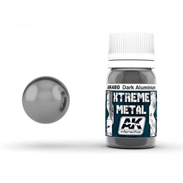 AK Interactive Paints 30ml Extreme Metal - Dark Aluminium