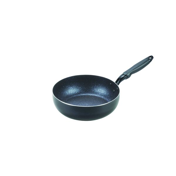 Pearl Metal Midnight Marble HB-5698 IH Compatible Extra Deep Frying Pan, 10.2 inches (26 cm)