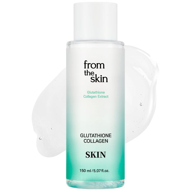 FROM THE SKIN Glutathione Collagen Skin - Face Water Essence Toner, Evens Skin Tone, Refreshing, Nourishing, Fast-Absorbing for Smooth, Hydrated Sensitive Skin, 5.3 fl.oz.