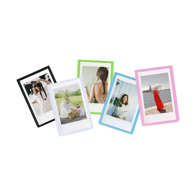 Leonuliy Mini Magnetic Picture Frame Refrigerator Magnets with Clear Protective Pocket for Polaroid Fujifilm Instax Mini Film, 2x3 Inch Photos, for Metal Fridge Cabinet Lockers, 10 Pieces.