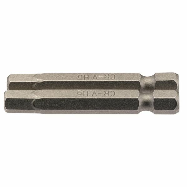 Draper 64259 6mm 1/4" Hex Hexagonal Insert Bit 50mm Long (2 Piece)
