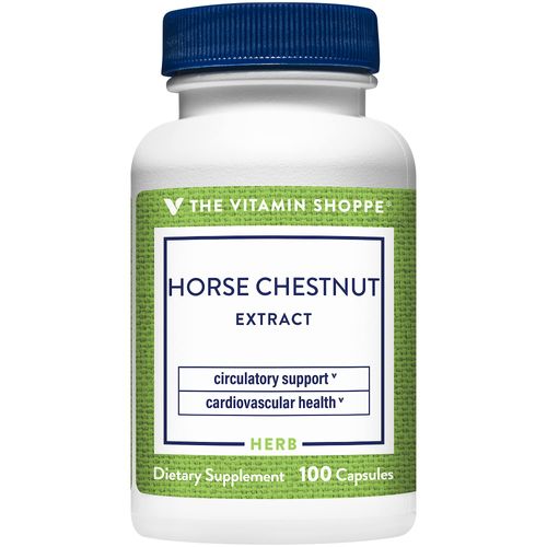 Horse Chestnut Extract 260mg - Herbal Supplement with 22% Aescin, Supports Vein & Vascular Health (100 Capsules) by The Vitamin Shoppe