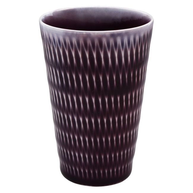 Hasami Ware 35895 Taichi Kiln Pottery Kiriko Rin Free Cup, Wine Red