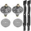 Spindle & Blade w/ Pulley for John Deere X145 X127 S100 E100 E110 E120 42" 2x