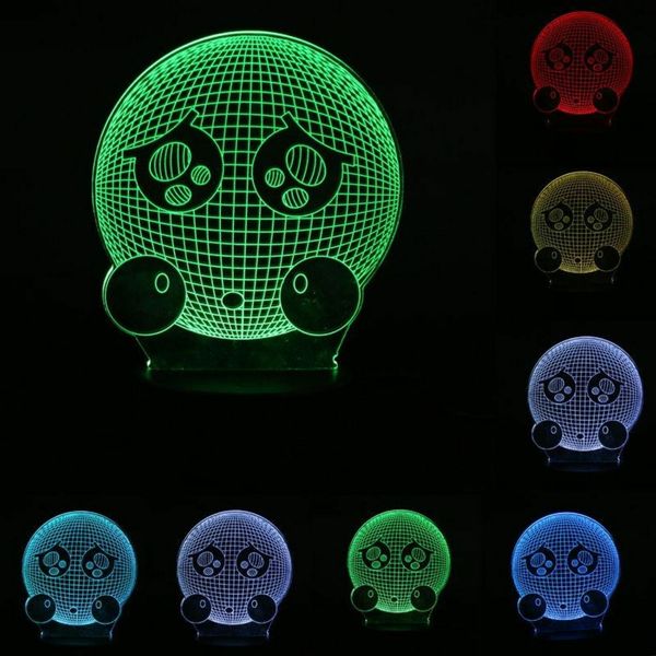 Emoji Poor Illusion LED Lamp, 3D Light Experience - 7 Colors Options
