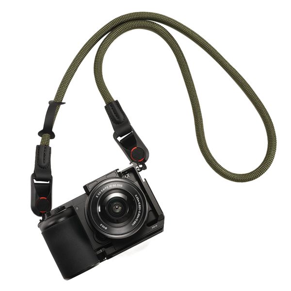 [Tadong] Camera Strap Neck Strap Shoulder Strap Climbing Rope Round Strap for SLR Mirrorless Compact Camera, green