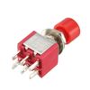 sourcing map 6mm Mounting Hole Red Momentary Push Button Switch DPDT 2NO-2NC 2pcs