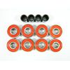 Big Boy 70mm Gel Solid Skateboard Wheels + ABEC 7 Bearings Spacers (Gel Clear)