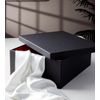 Foldable Decorative Cardboard Box (37 x 28 x 13 cm, Black)