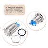 sourcing map Latching Metal Push Button Switch 16mm Mounting Dia 1NO Silver LED Light, Flat Head, 2pcs