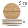 Coaster Stone Absorbent Stone Coasters, 4-1/4-Inch, Greek Key Set of 4