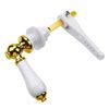 Fantasyon Universal Toilet Flush Handle - Brass Finish Replacement Ceramic Cistern Lever (Gold)