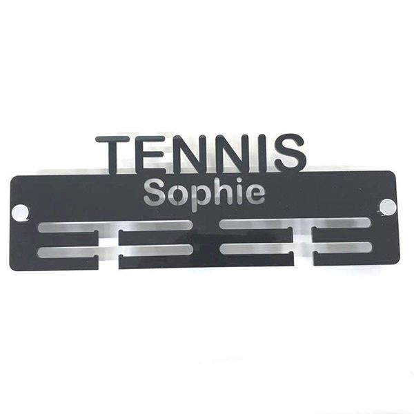 Super Cool Creation Personalised "Tennis" Medal Hanger - White