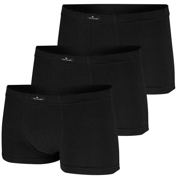 Tom Tailor Underwear Herren Hip Pants 3er Pack 8710-6061 Retroshorts, Schwarz (Black 9000), Medium (Herstellergröße: M/5)