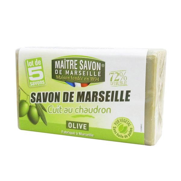 Master Savon de Marseille Olive Marseille Soap 3.5 oz (100 g) x 5