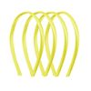 Motique Accessories Thin Headbands for Women Solid Satin 4 Pack (Neon Yellow)