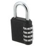2X Bulk Hardware 40mm Combination Padlock with Resettable 4-Digit Combination - Black