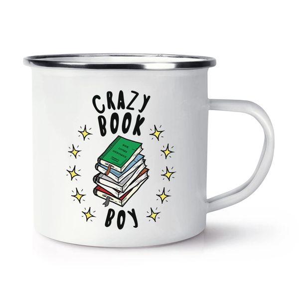 Crazy Book Boy Stars Enamel Mug Cup
