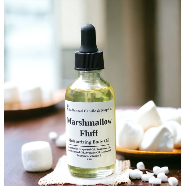 Marshmallow Fluff Moisturizing Body Oil -After Shower Oil-Massage Oil Natural