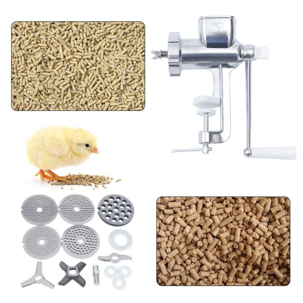 Manual Animal Food Pellet Mill Home Birds Fishing Bait Granulator DIY Feed Maker