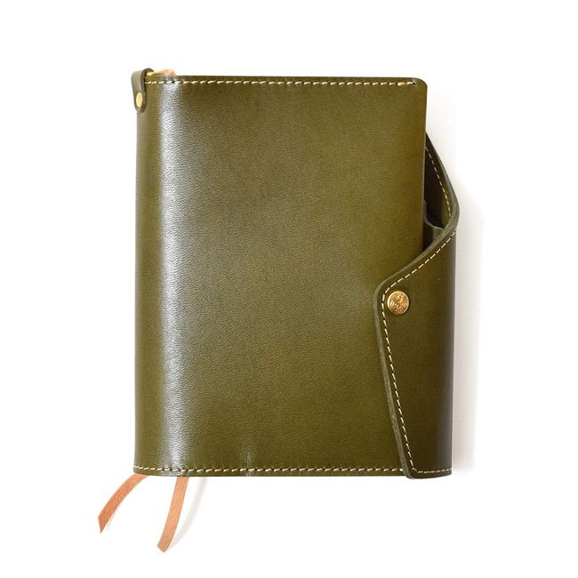 HUKURO B6 Notebook Cover, Really Usable, Genuine Leather, Men's, Women's, Made in Japan, Green