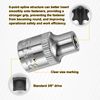sourcing map 2pcs E-Torx Socket 3/8" Drive E8 External Torx Deep Socket CR-V 6 Point Spline Socket Star Female Bit Socket for Auto Repairs Home Maintenance DIY Hand-Making 1.2" Length