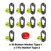 Button Fix Type 1 Flush Bracket Marker Guide Kit Connecting 90º Degree Panels (10x Type 1, 10x Button, 1x Button Marker, Nylon)