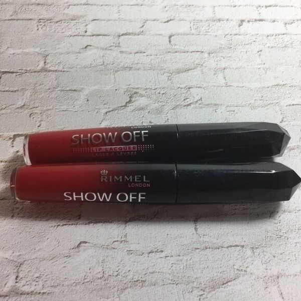 Rimmel London Show Off Lip Lacquer Bi Bang 400 New Lot of 2