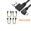 USB 2.0 90 Degree Right & Right Angle Converting Cable, Micro USB 2.0 Extension Cable (0.25 m), Left L x Right L