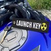 2Pcs Pull to Eject & Launch Key Keychain Tag with Key Ring For Motorscycles Cars