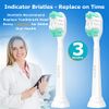 BrightDeal Replacement Toothbrush Heads for Philips Sonicare ProtectiveClean 4100 5100 6100 DailyClean DiamondClean EasyClean PowerUp Plaque Control Gum Health C2 G2 HX6817/01 HX6857/11 White, 4 Pack