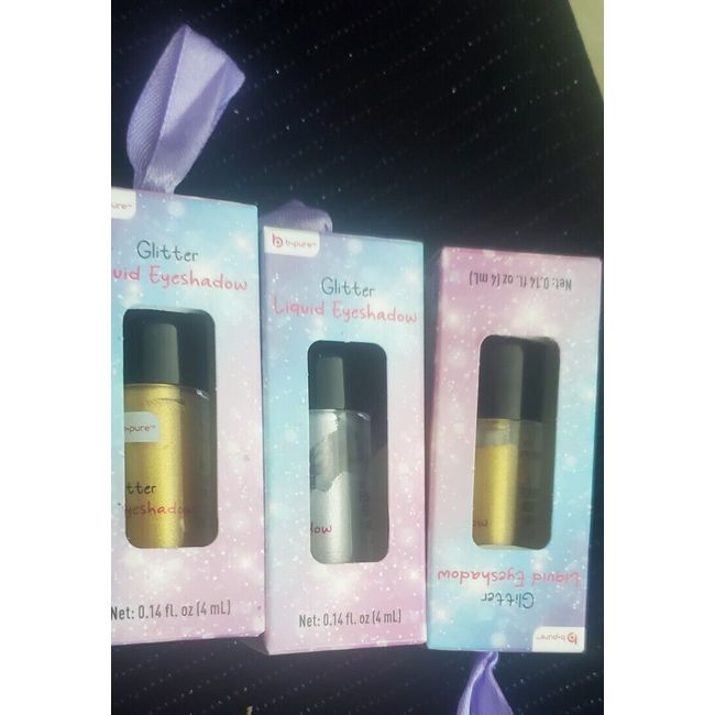 b-pure Liquid Glitter Eyeshadow-Gold SilverLOT OF 3 Bargain SHIPPING FREE