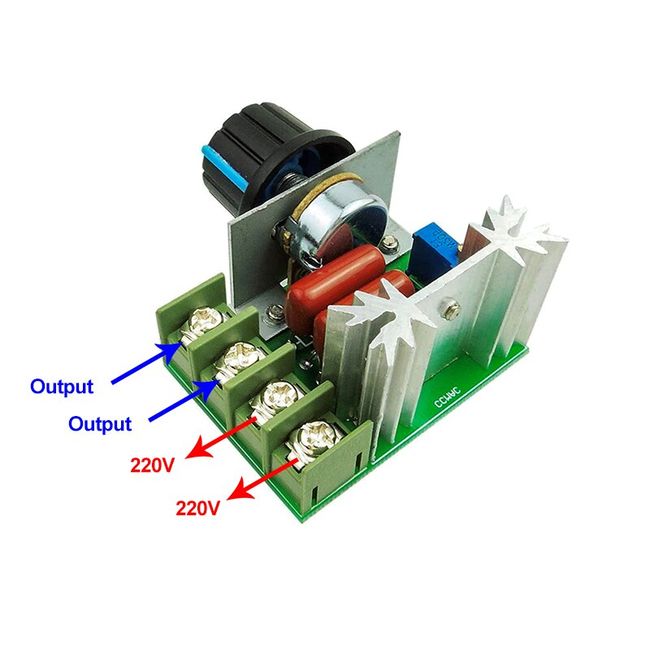 AC 220V 2000W SCR Voltage Regulator 25A Electronic Voltage Regulator Module  High Power Speed Controller Regulation Small Dimmer(External Switch) 