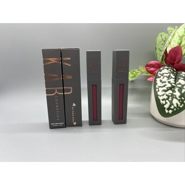 2x KAB COSMETICS LIQUID LIPSTICK In RED VELVET 0.175 oz/ 5g Full Size New In Box