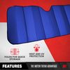 Reflective Blue Foil Car Sun Shade Standard Reversible Folding Windshield Cover